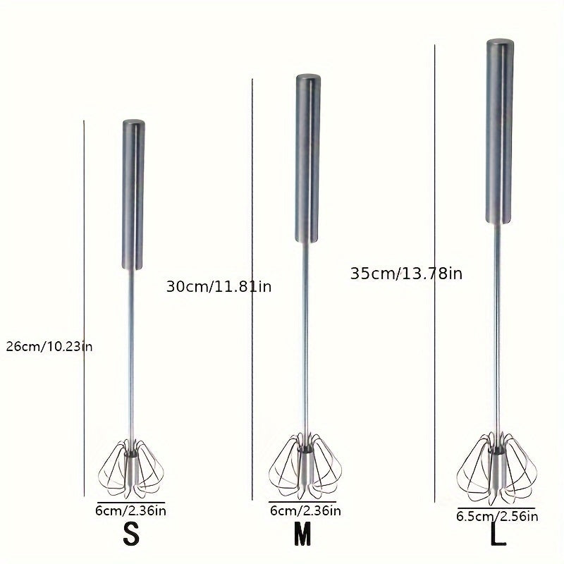 Batedor Multiuso de Aço Inoxidável & Espumador de Leite - Liquidificador Manual para Assar, Ovos & Creme